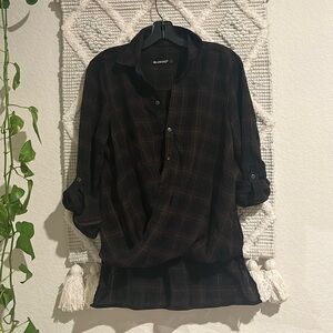 Blank NYC Flannel Top